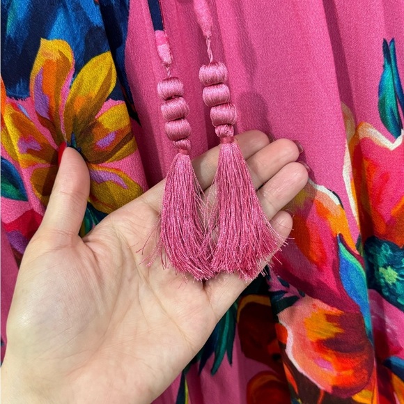 FARM RIO Long Sleeve Printed Midi Dress - Size Small -‎ NWT - Picture 8 of 8